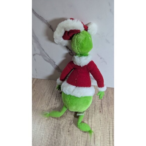 Vintage Grinch Christmas Plush Toy 18" In Santa Suit By Hallmark Cards - Picture 5 of 10